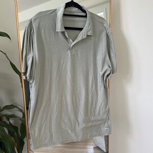 Vuori Light Gray/Green Men's polo lightweight
